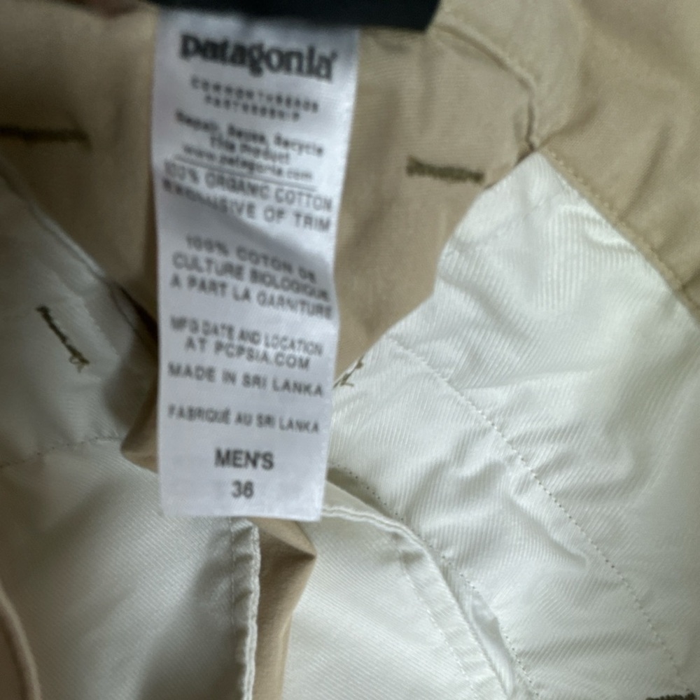 Patagonia Khaki Men's Shorts 100% Organic Cotton Size 36 - Picture 6 of 6
